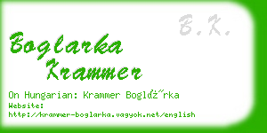 boglarka krammer business card